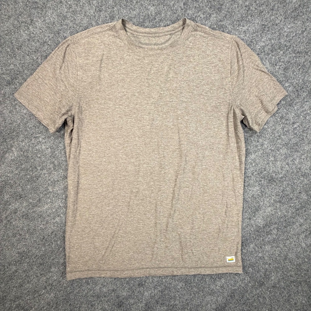 Vuori Strato Tech Tee Mens Med grey Heather Short Sleeve Performance Shirt 0887